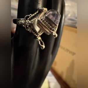 Sterling Silver 925 Amethyst Ring Size 6.75 New Year Gift Jewelry